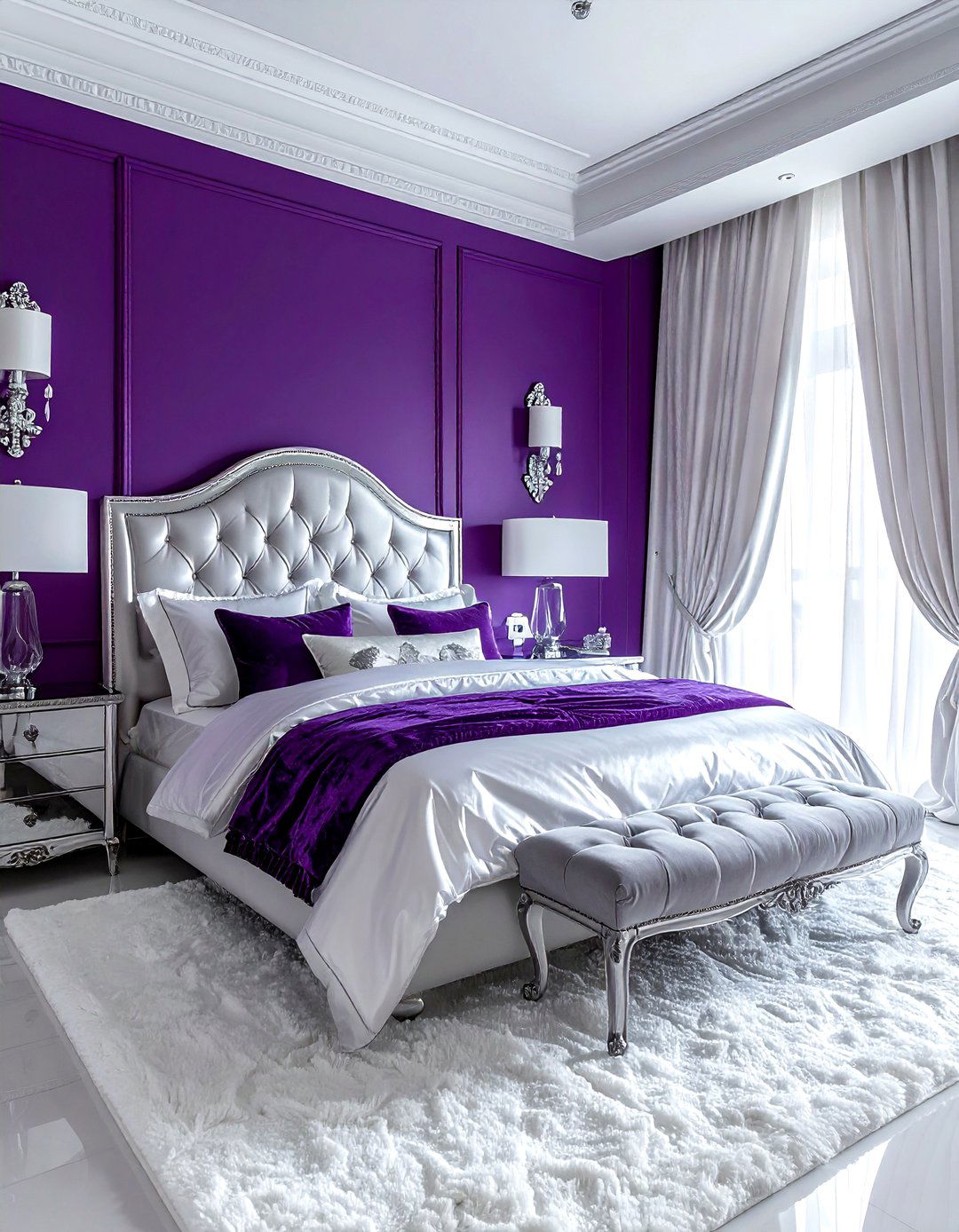 Royal purple bedroom - 30 bold paint color ideas