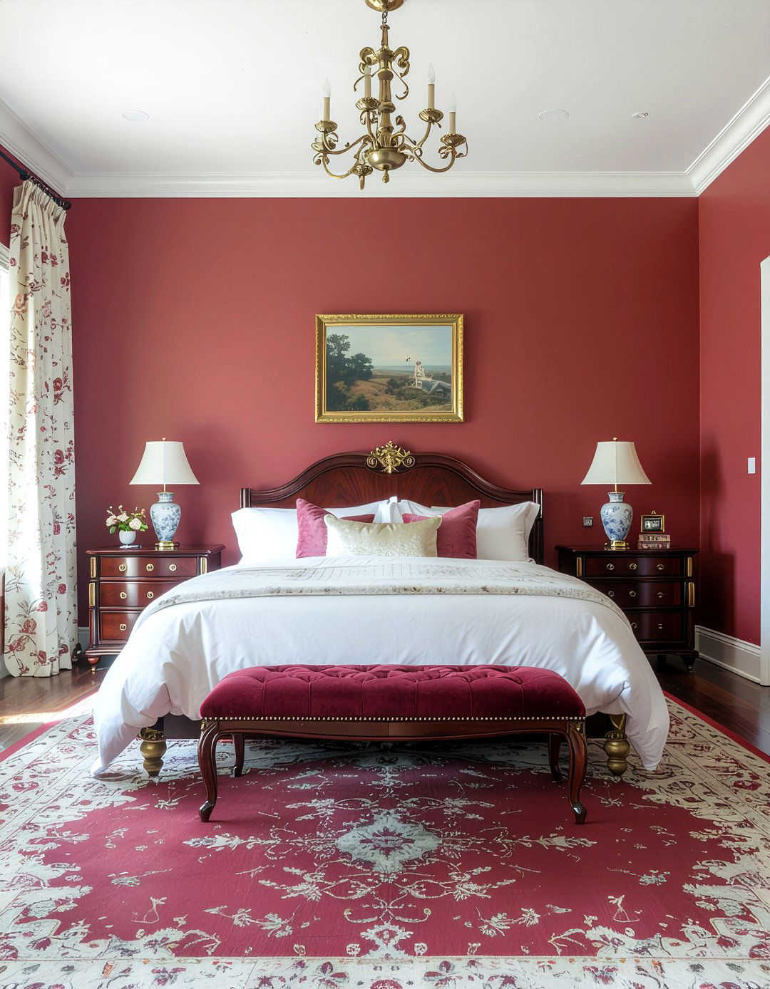 Ruby red bedroom - 30 bold color bedroom ideas