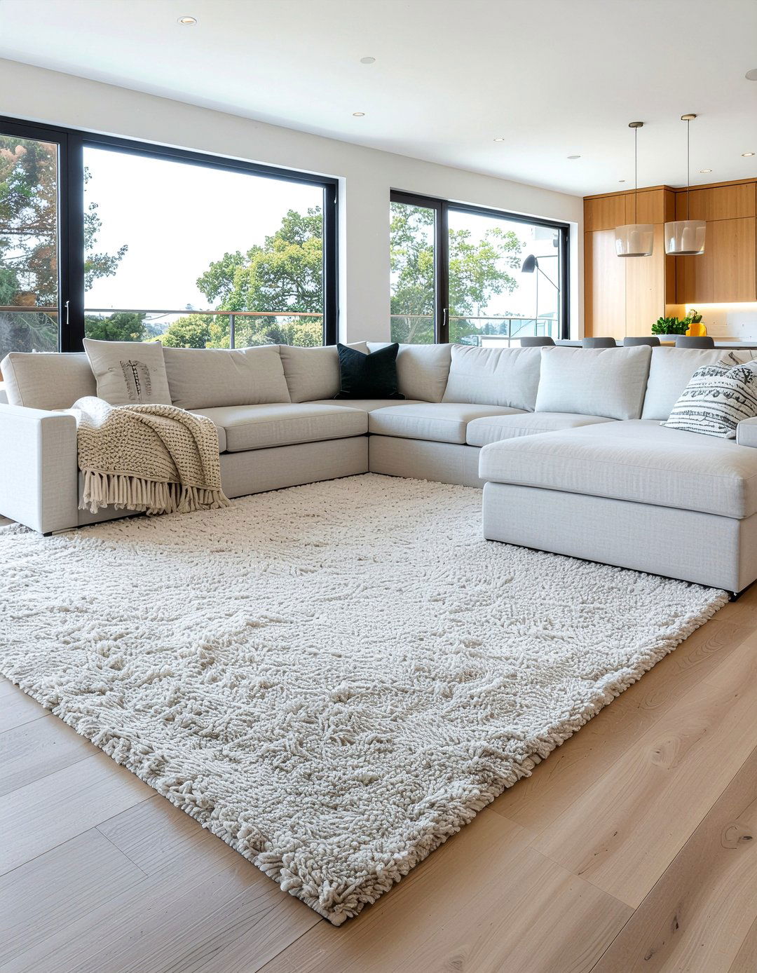 Rug Size For Sectional Sofa - 30 living room rug size guide