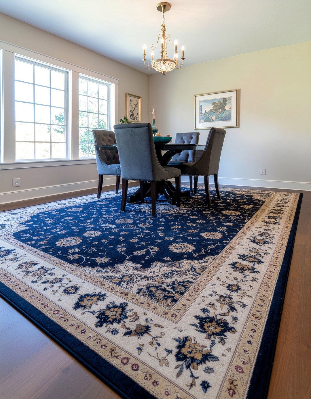 Rug Under Dining Table - 30 condo dining room ideas