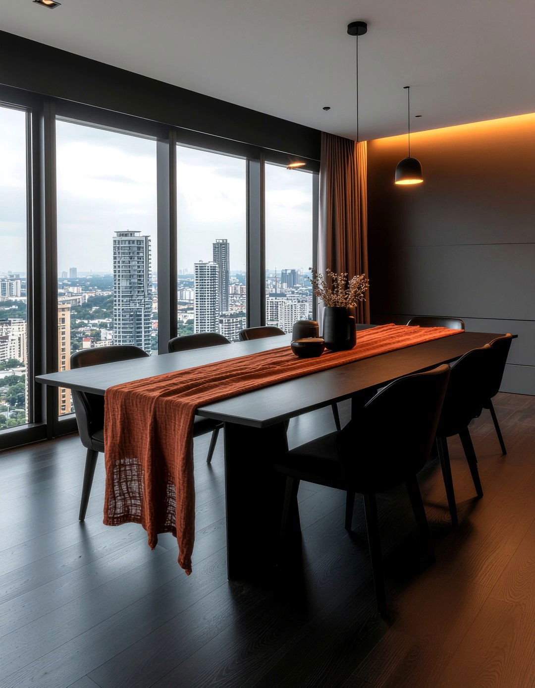 Rust And Black Dining Room - 30 rust dining room ideas