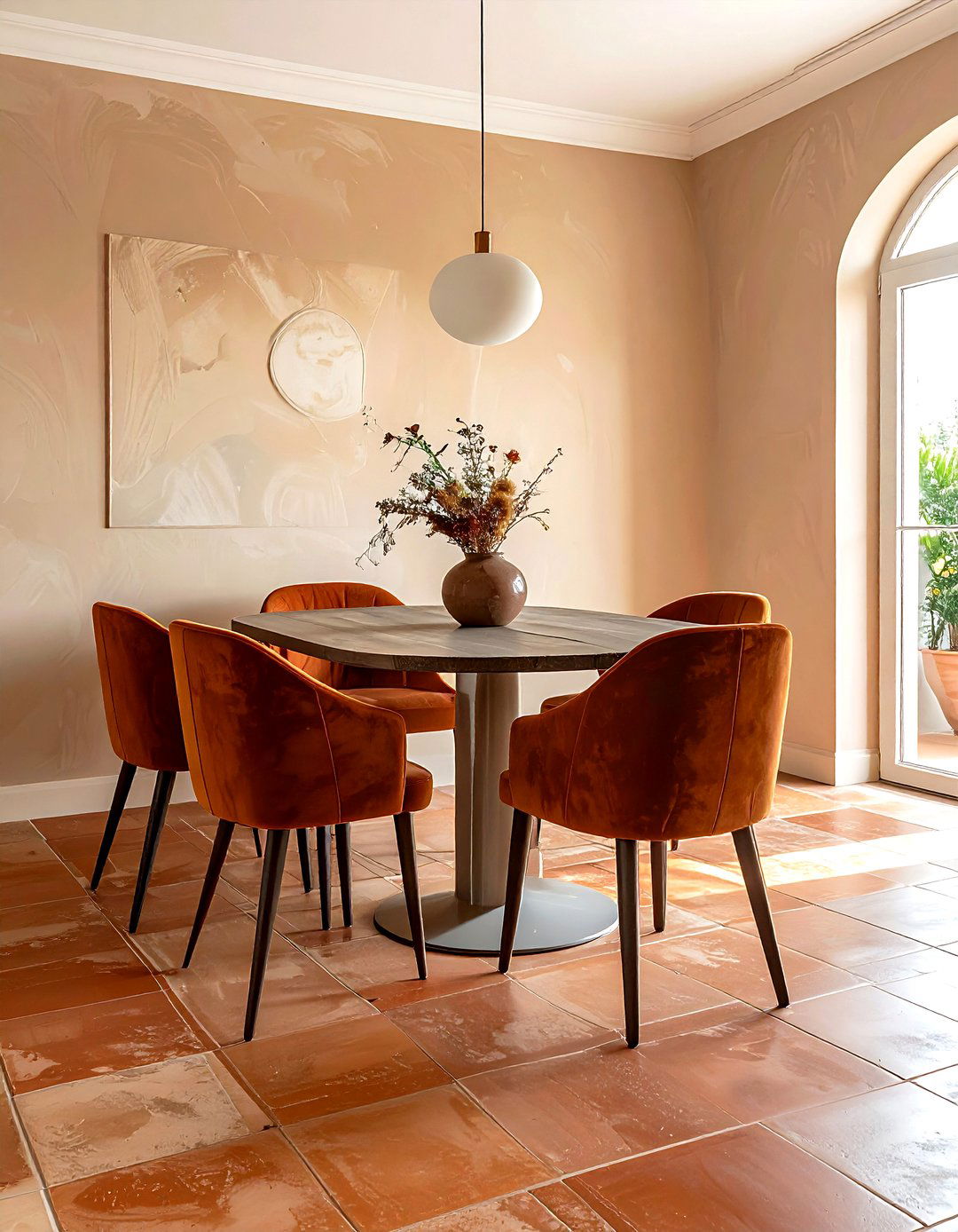 Rust Velvet Dining Chair - 30 velvet dining chair ideas