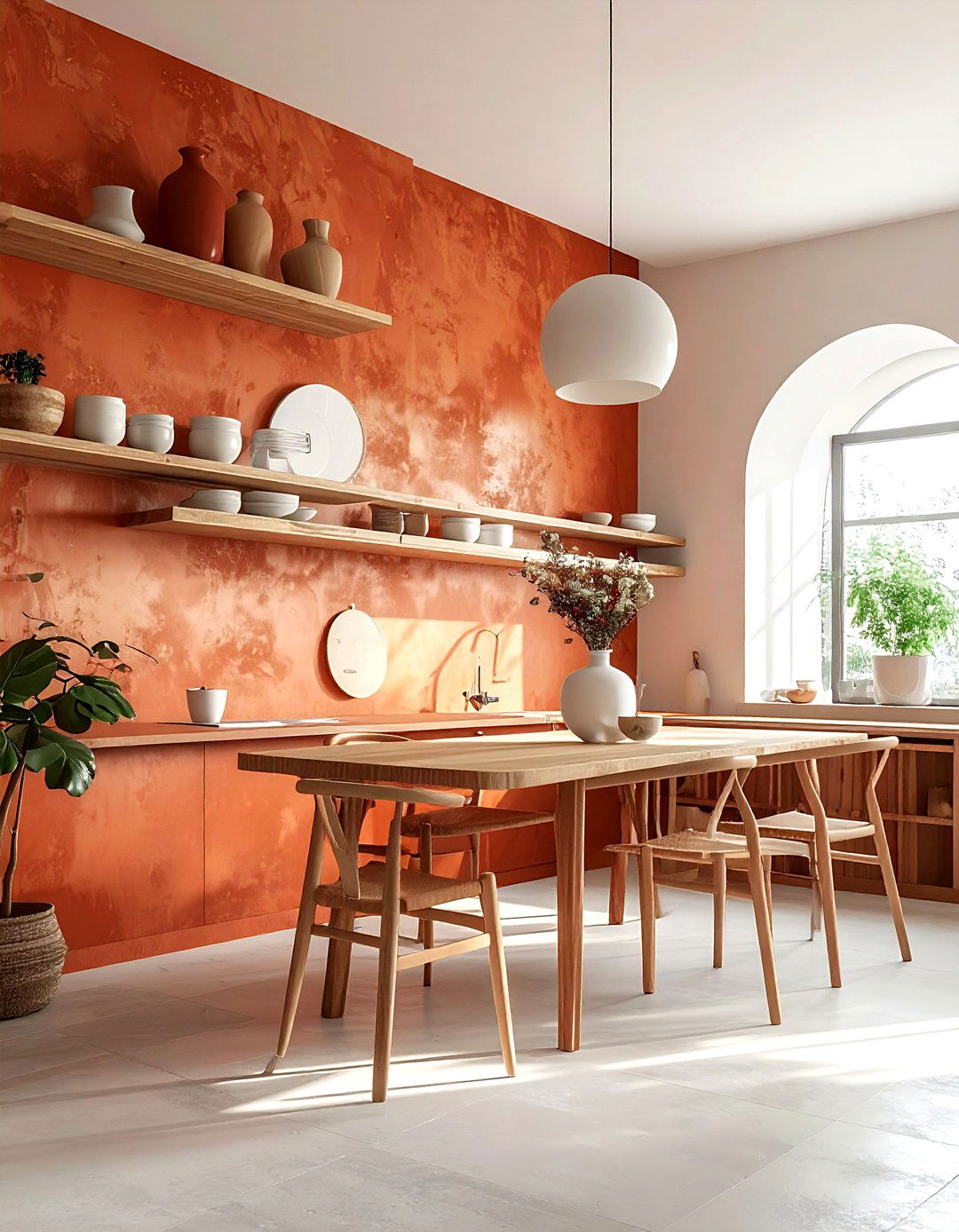 Rust accent wall - 30 rust kitchen ideas
