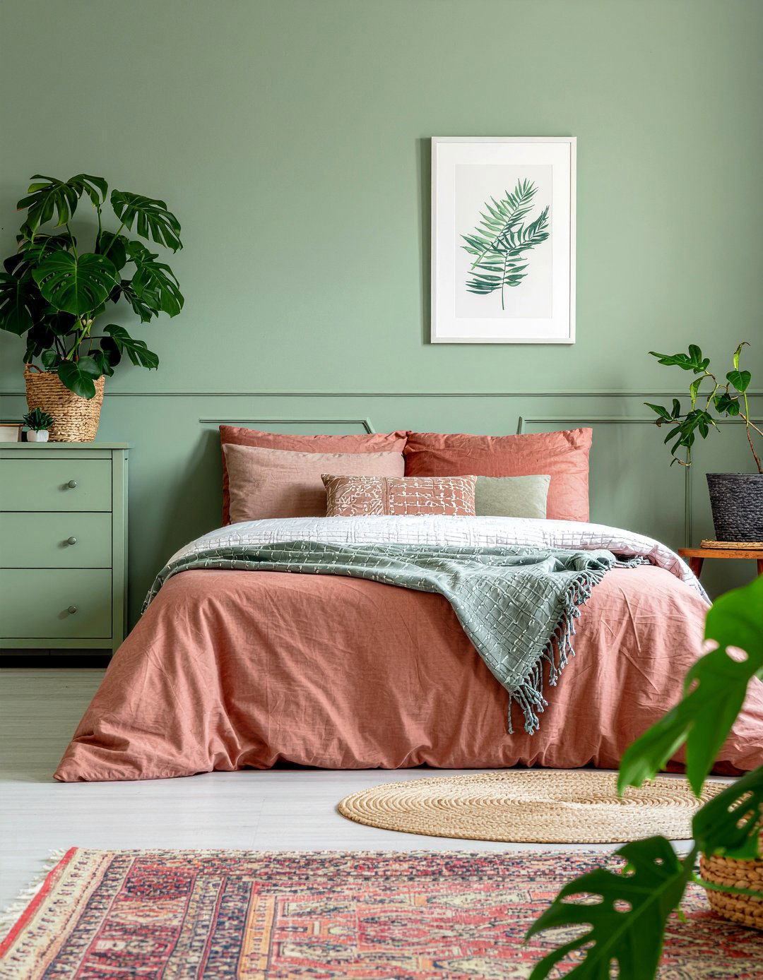 Rust and sage green bedroom - 30 rust bedroom ideas