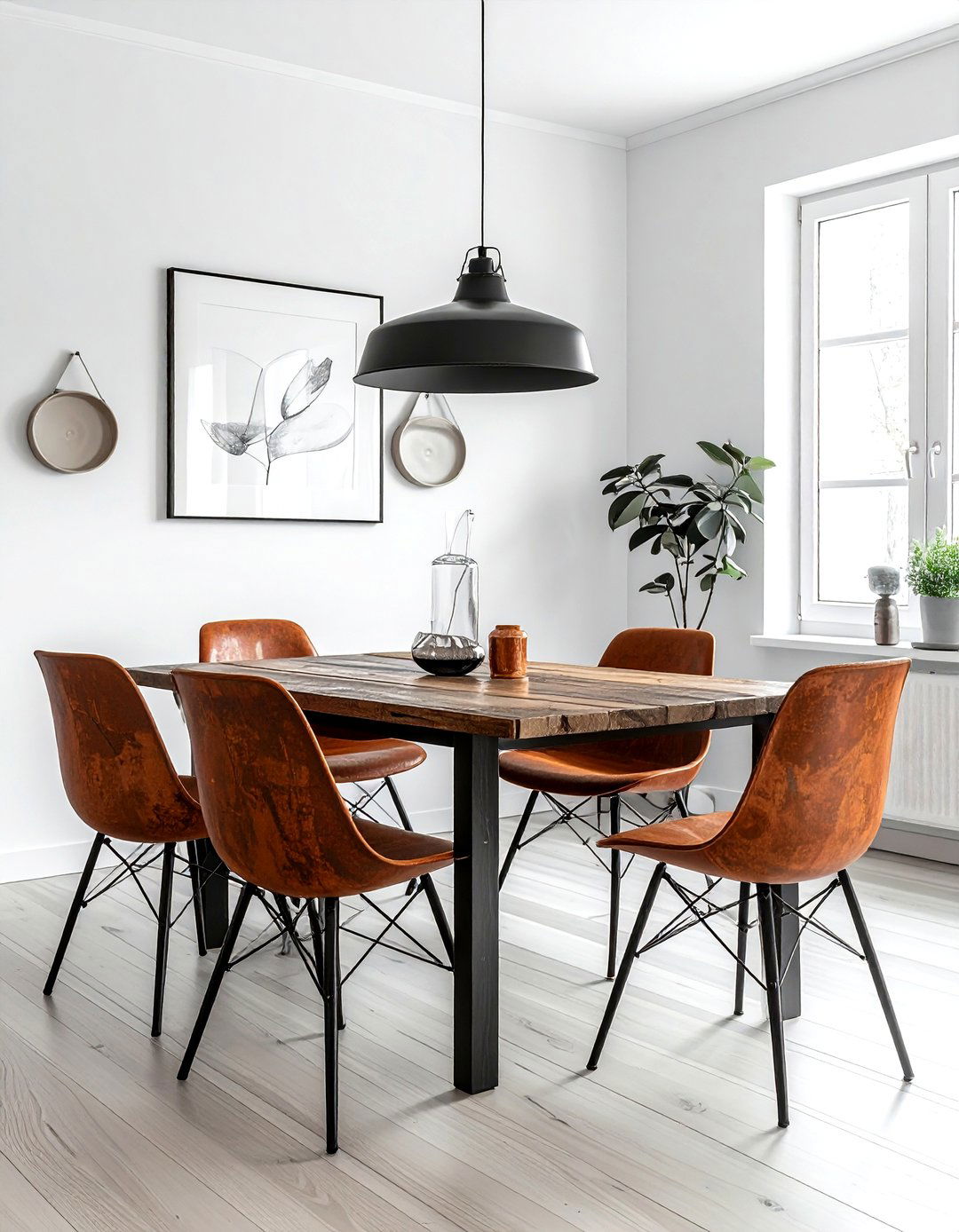 Rust dining chairs - 30 rust decor ideas