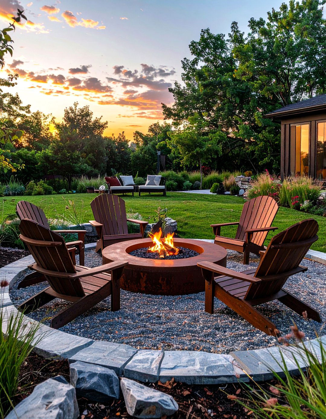Rust outdoor fire pit - 30 rust decor ideas