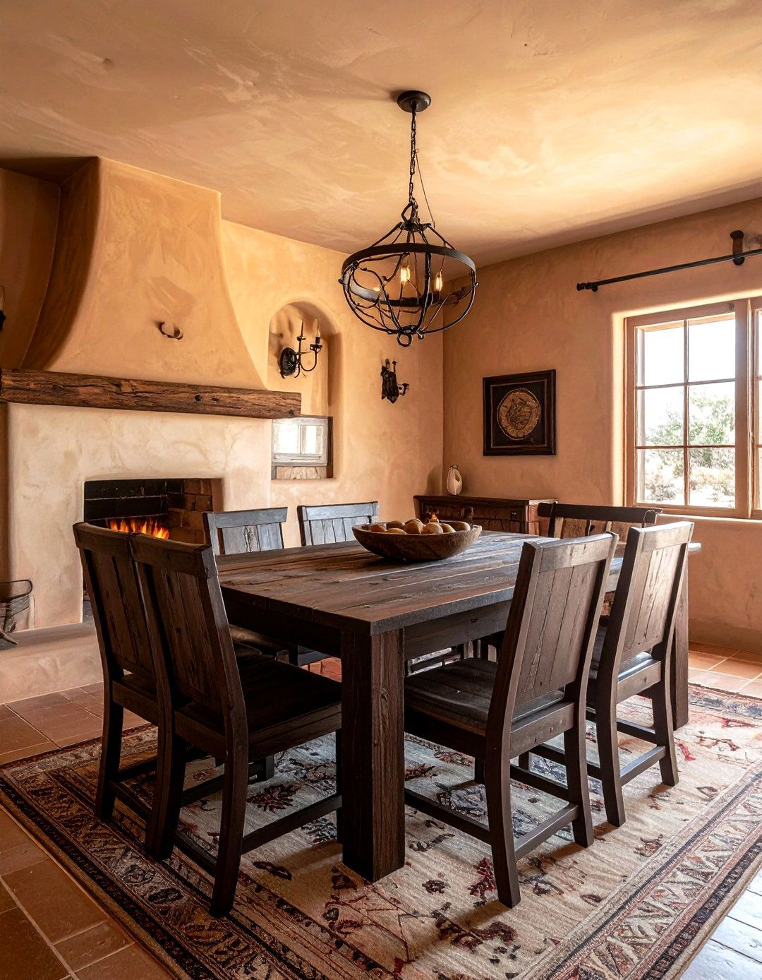 Rustic Adobe Dining Room - 30 Southwestern dining room ideas