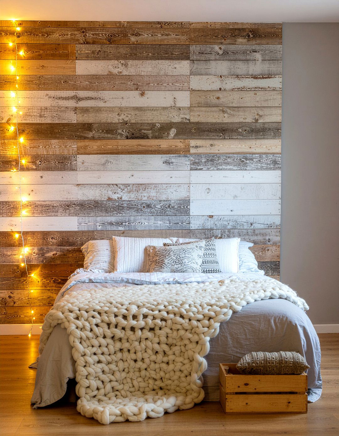 Rustic Barn Wood Wall - 30 bedroom wood wall ideas
