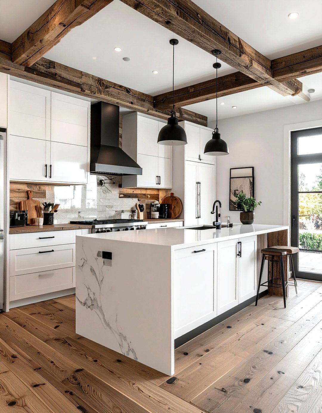 Rustic Barn Wood Wall - 30 kitchen wood wall ideas