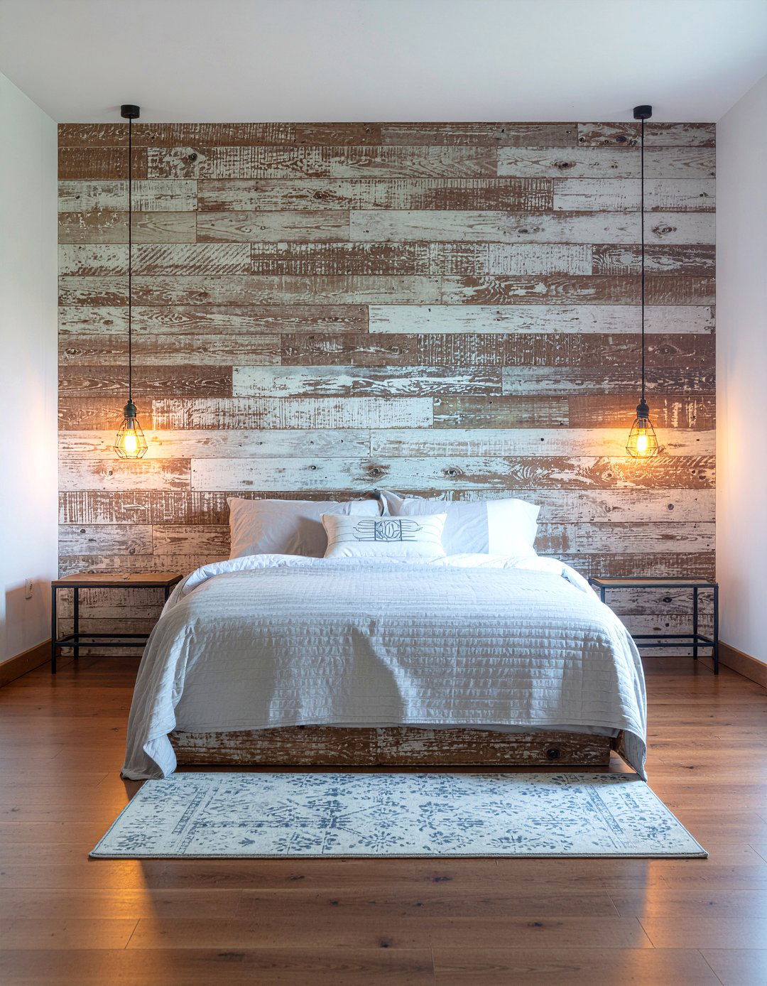 Rustic Barn Wood Wall - 30 bedroom paneling ideas
