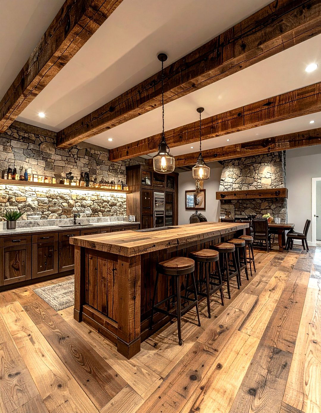 Rustic Basement Bar - 30 basement bar ideas