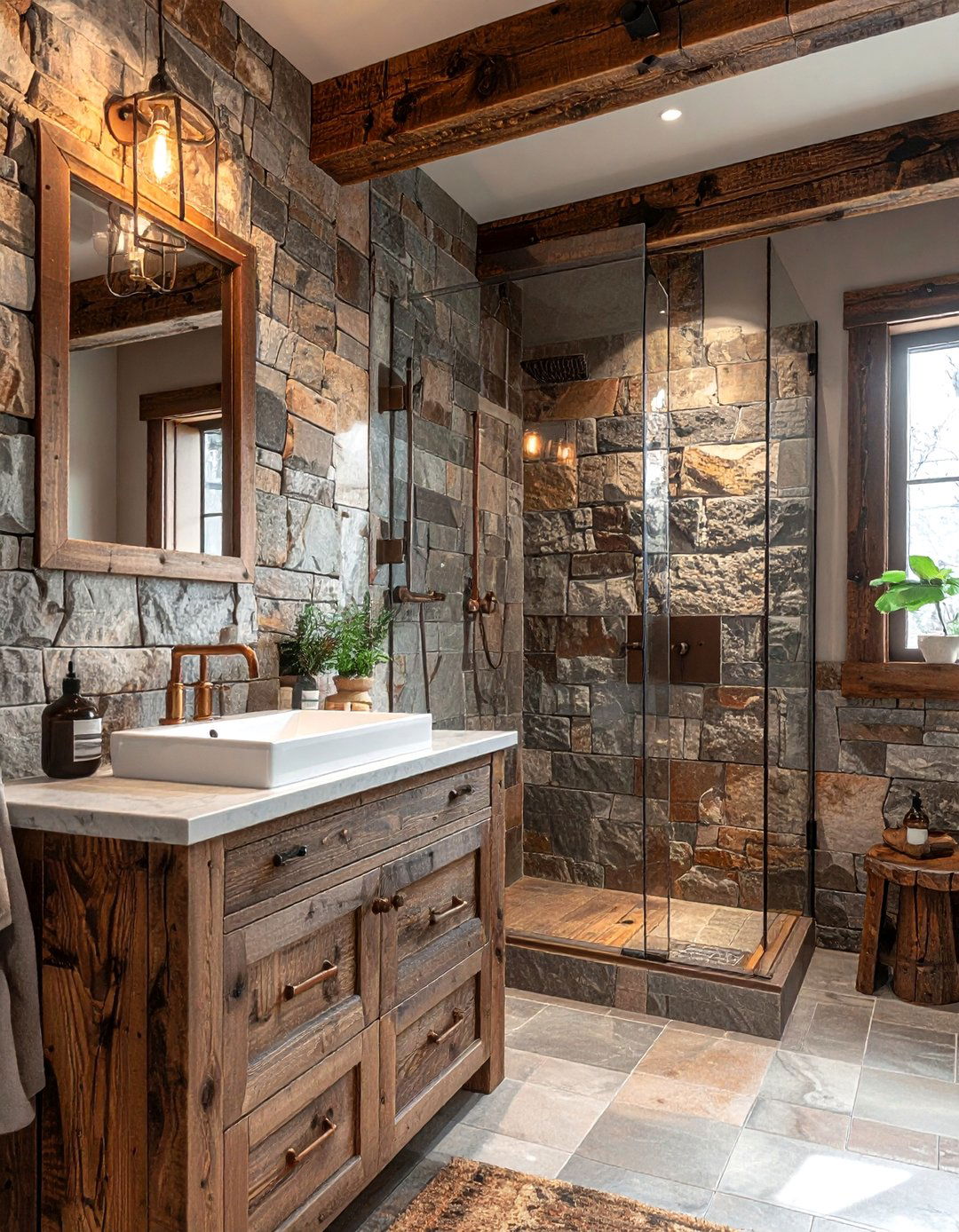 Rustic Bathroom - 30 bedroom to bathroom conversion ideas