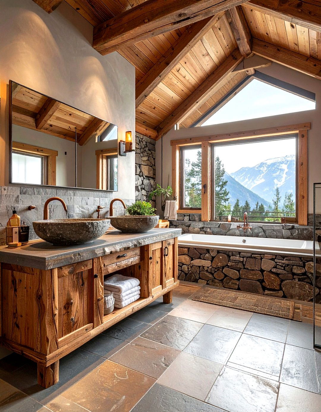 Rustic Bathroom - 30 shared bathroom ideas