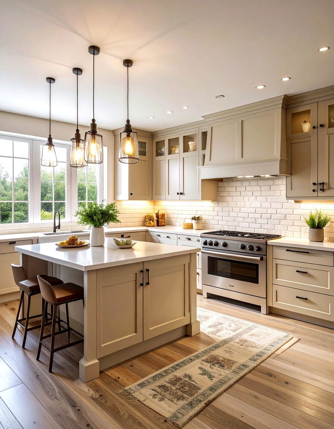 Rustic Beige and White Kitchen - 30 beige and white kitchen ideas