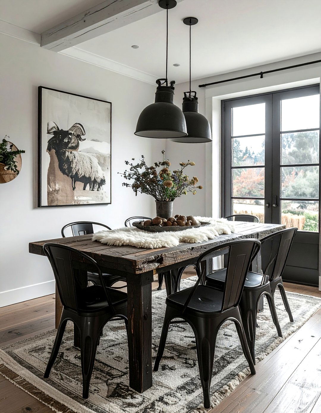 Rustic Black Dining Room - 30 black dining room ideas