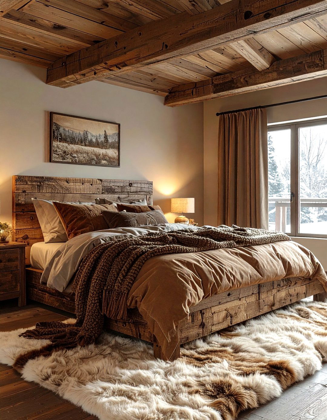Rustic Brown Bedroom - 30 brown bedroom ideas
