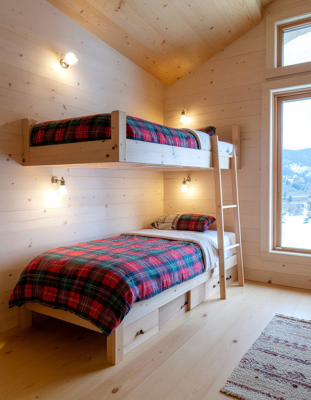 Rustic Bunk Beds - 30 cabin bedroom ideas