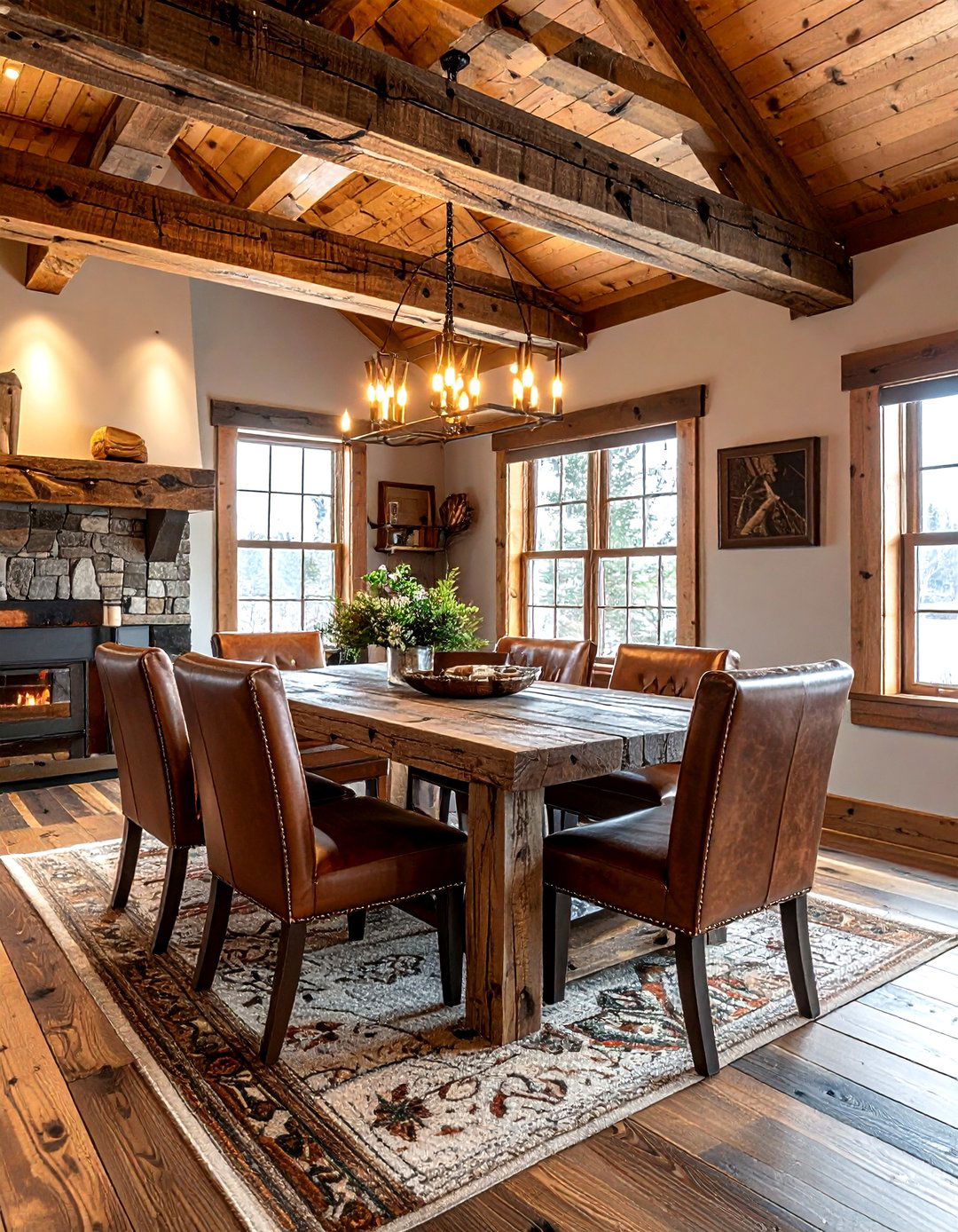 Rustic Cabin Dining Room - 30 mountain dining room ideas