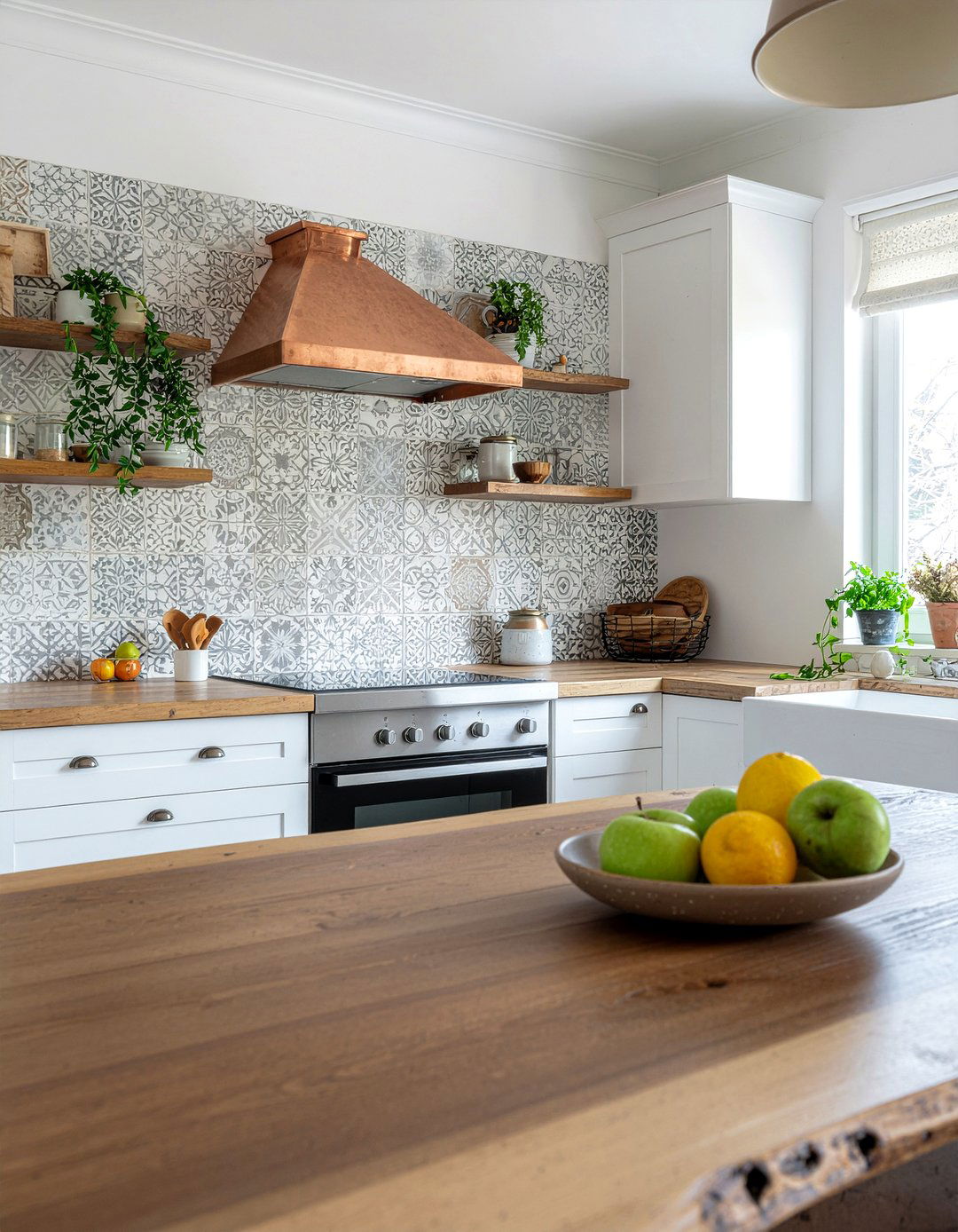 Rustic Cement Tile Kitchen - 30 cement tile kitchen backsplash ideas