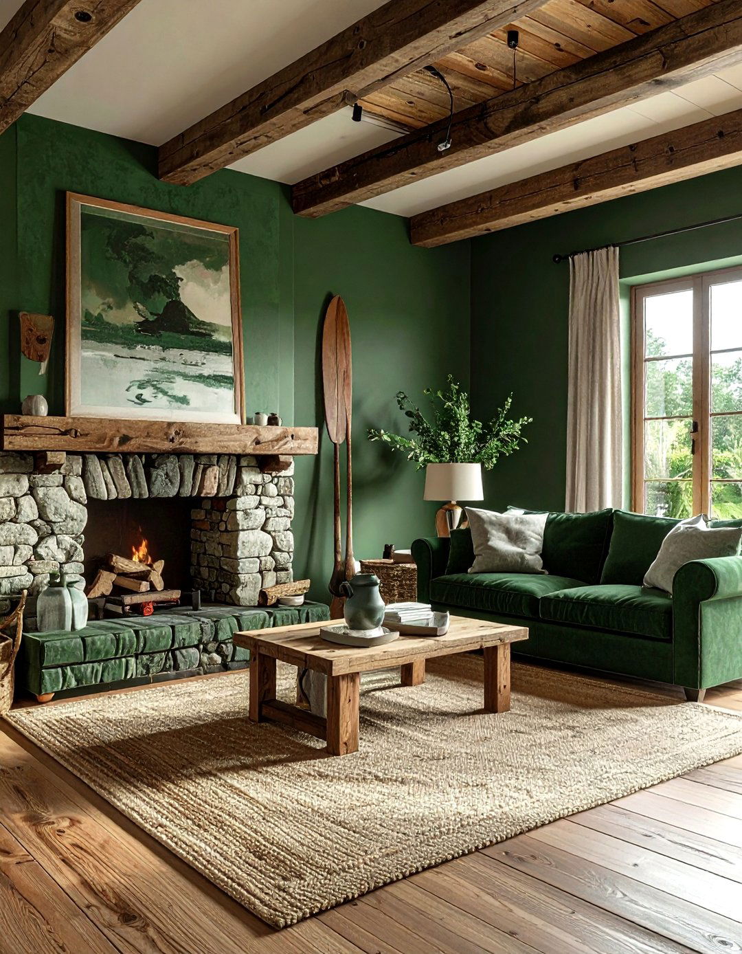 Rustic Coastal Green Living Room - 30 coastal green living room ideas