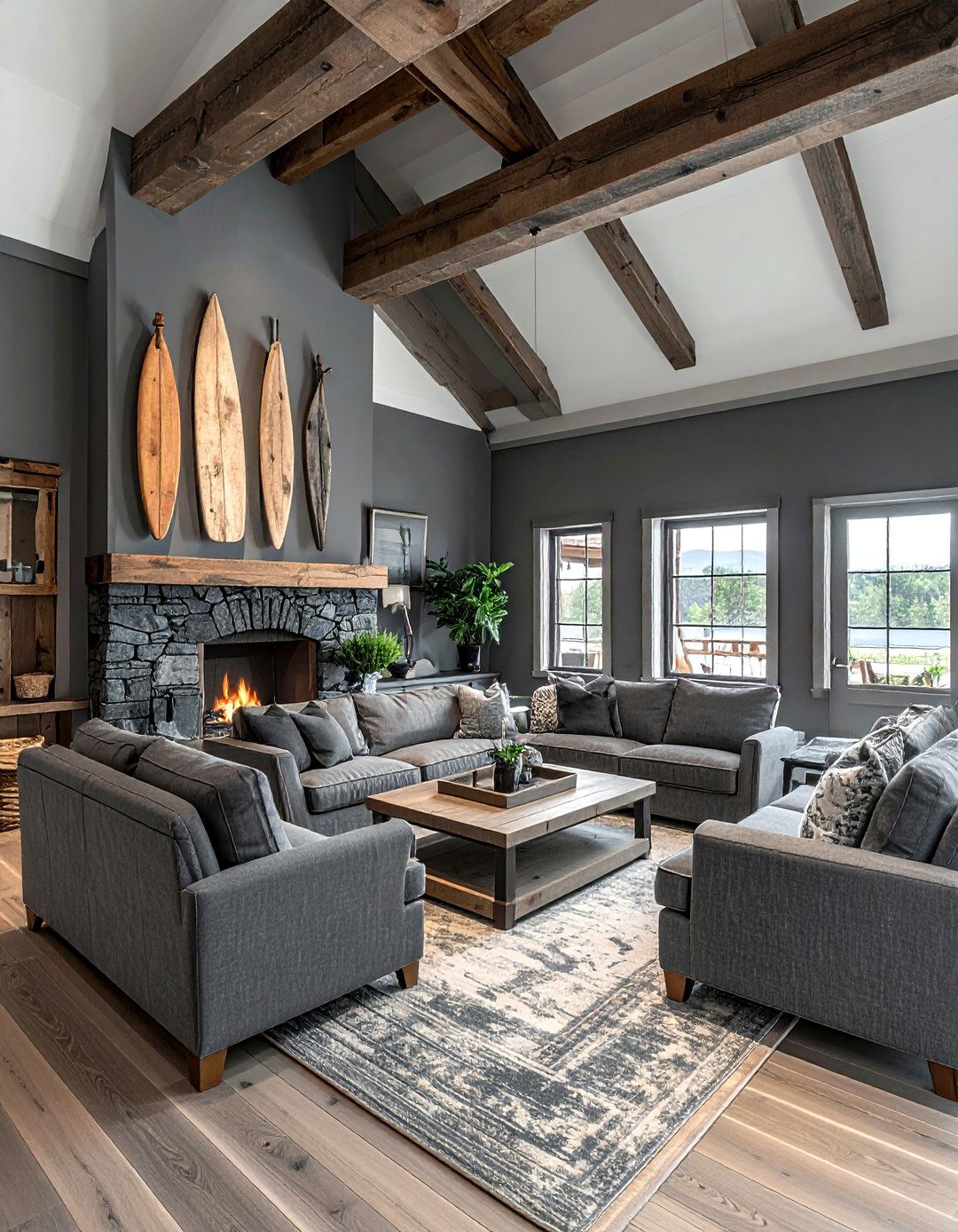 Rustic Coastal Grey Living Room - 30 coastal grey living room ideas