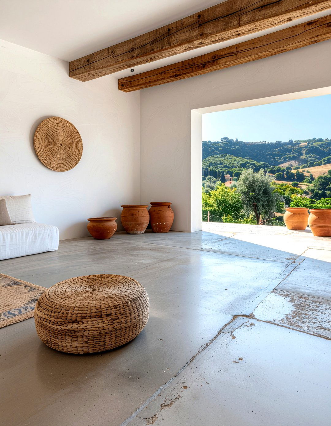 Rustic Concrete Floor - 30 living room concrete floors
