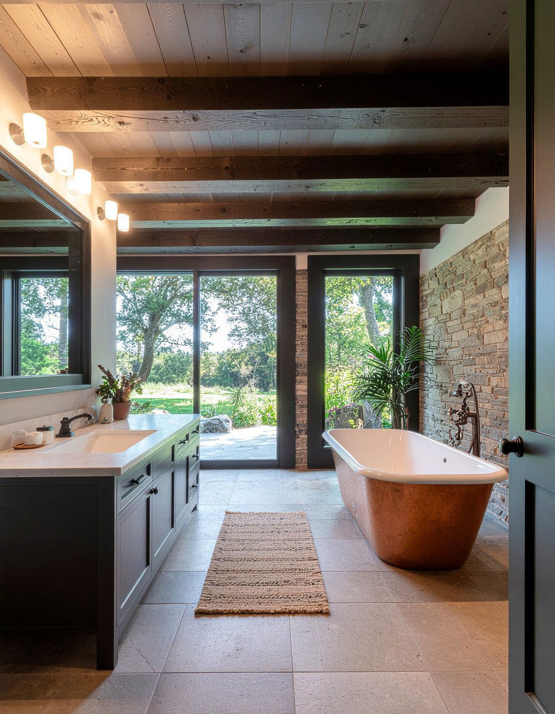 Rustic Dark Bathroom - 30 moody bathroom ideas