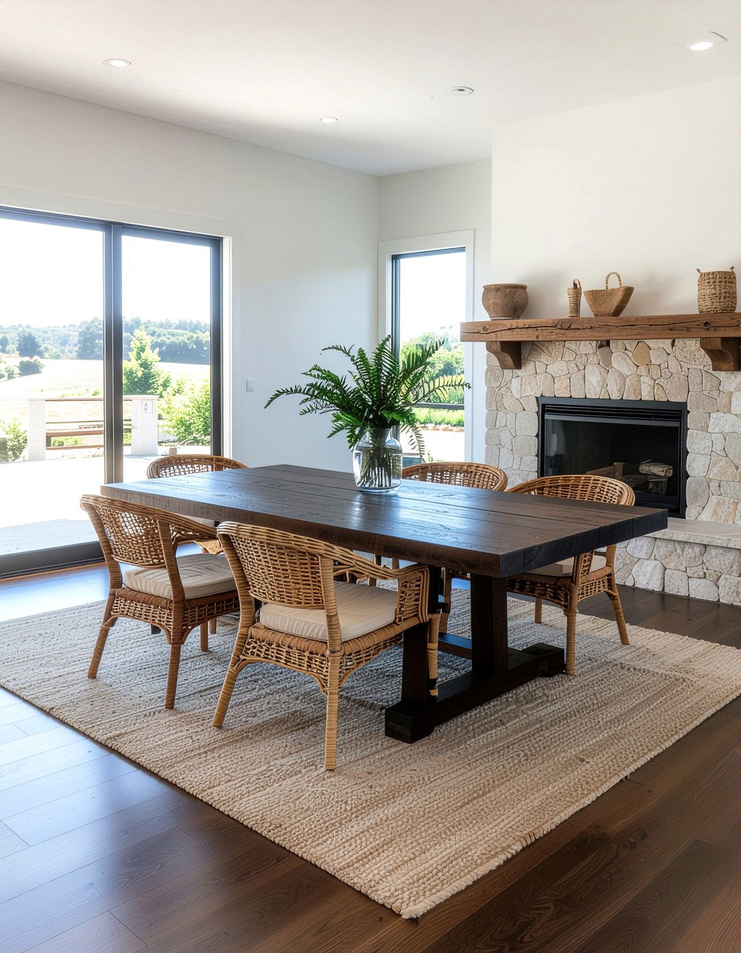 Rustic Dark Wood Dining Room - 30 espresso dining room ideas