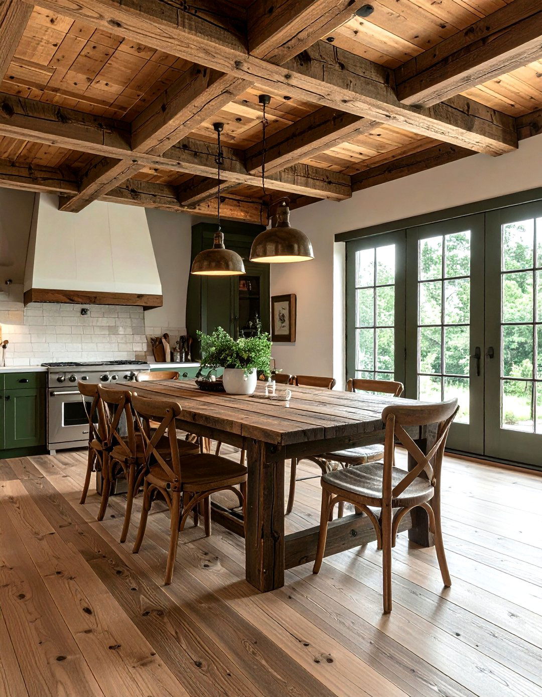 Rustic Dining Room Arrangement - 30 dining room floor plan ideas