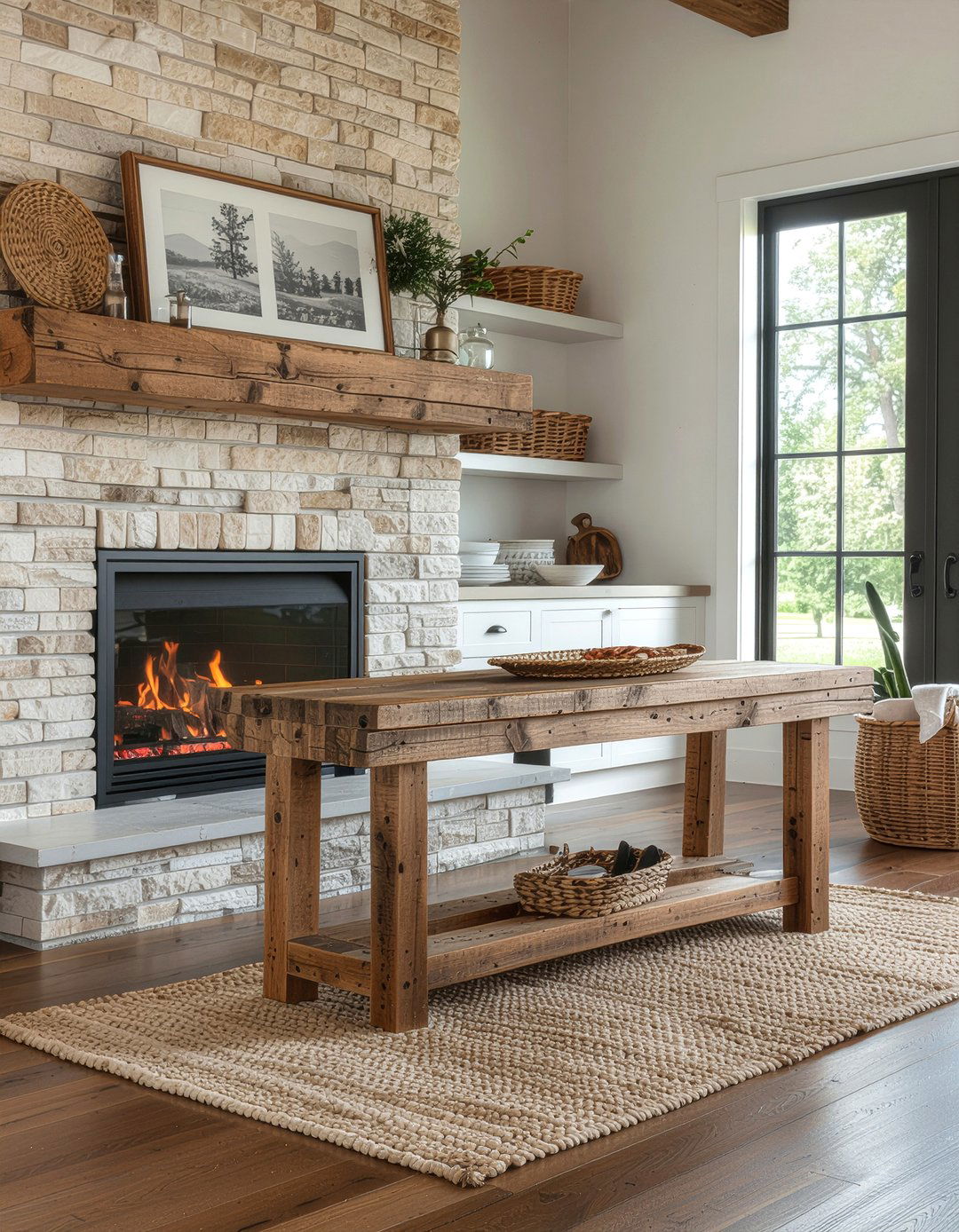 Rustic Farmhouse Buffet - 30 kitchen buffet ideas