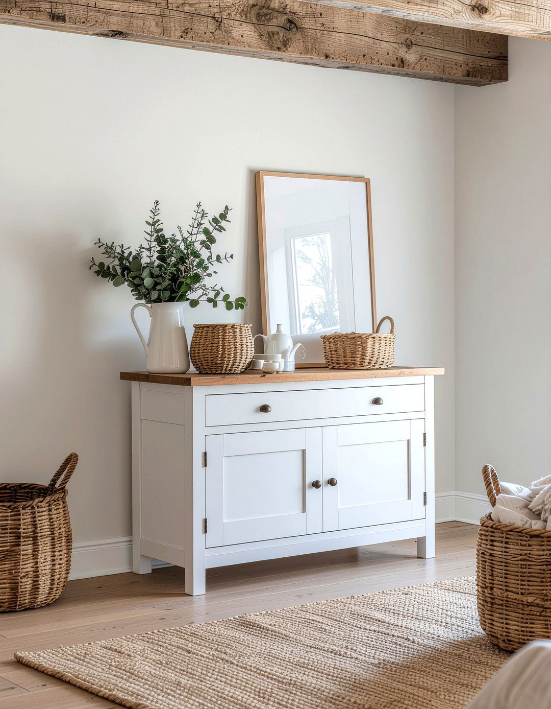 Rustic Farmhouse Cabinet - 30 living room display cabinet ideas