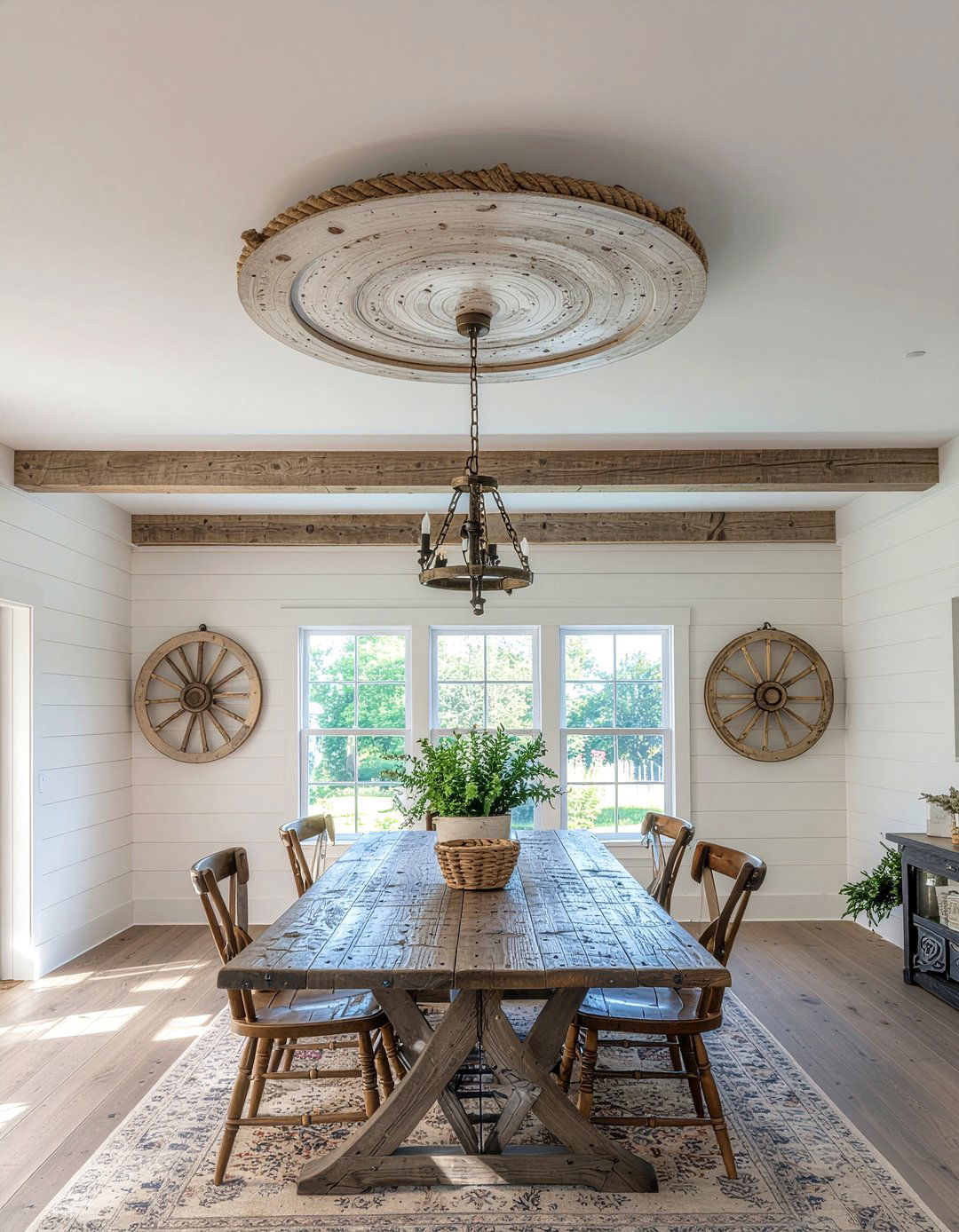 Rustic Farmhouse Ceiling Medallion
