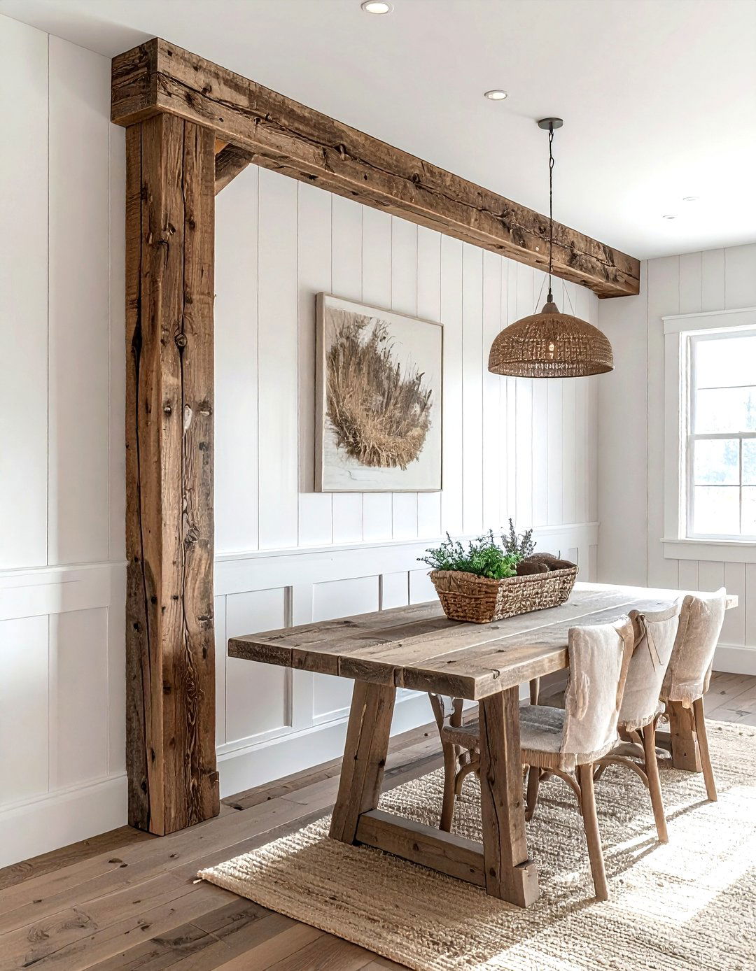 Rustic Farmhouse Chair Rail - 30 chair rail ideas