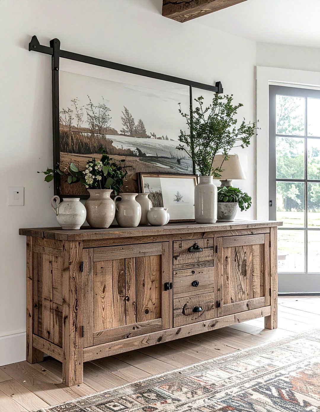 Rustic Farmhouse Credenza - 30 dining room credenza ideas