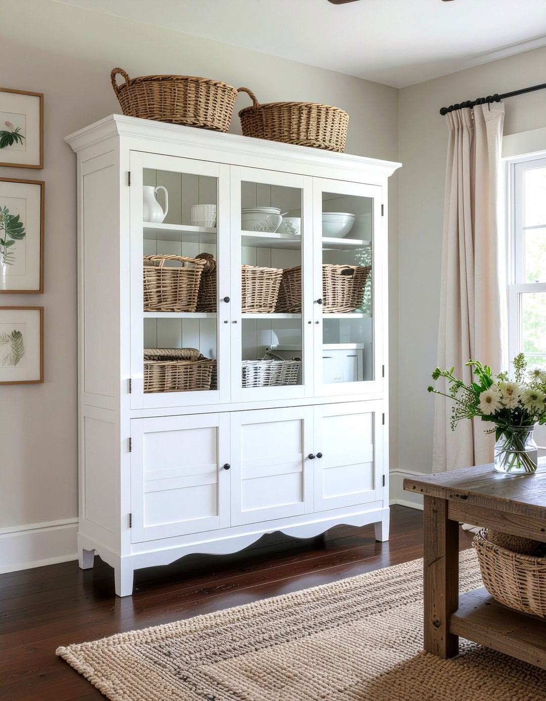 Rustic Farmhouse Curio - 30 living room curio cabinet ideas