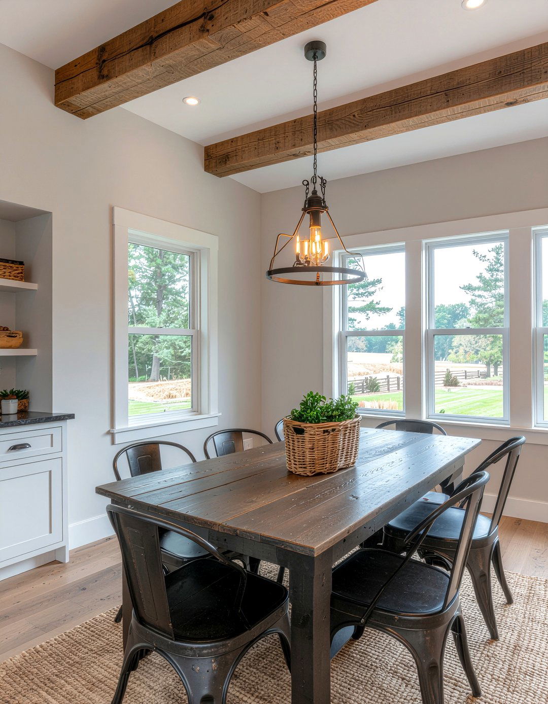 Rustic Farmhouse Dining Light - 30 dining room ceiling light ideas