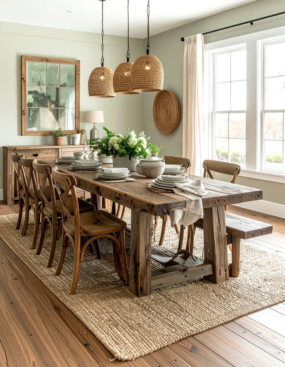 Rustic Farmhouse Dining Room - 30 feature dining room ideas