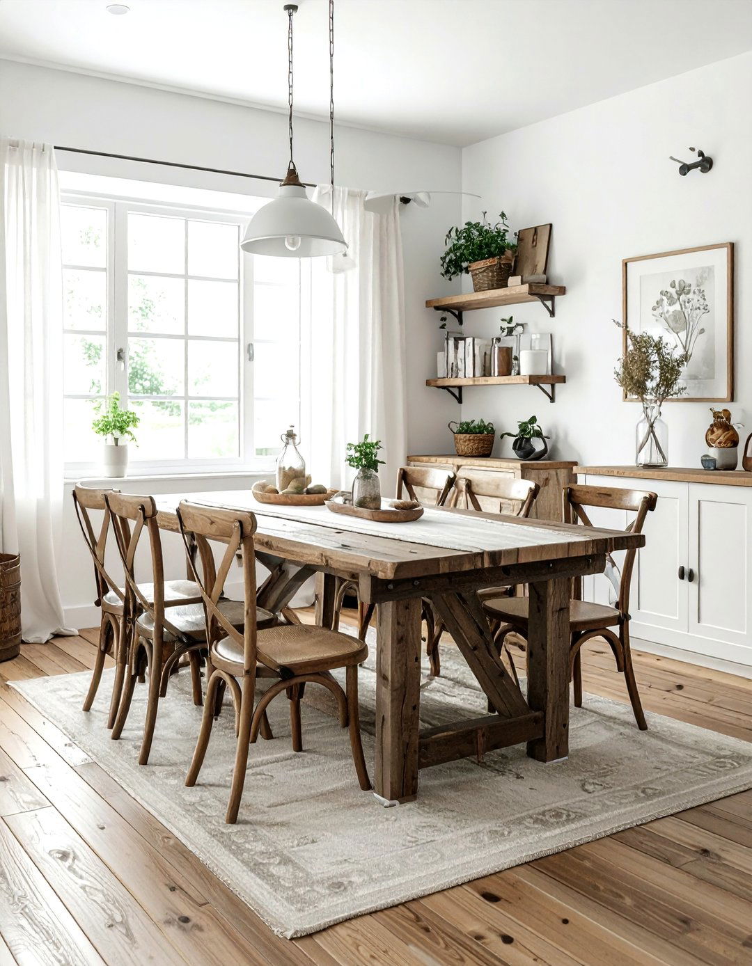 Rustic Farmhouse Dining Room - 30 refined dining room ideas
