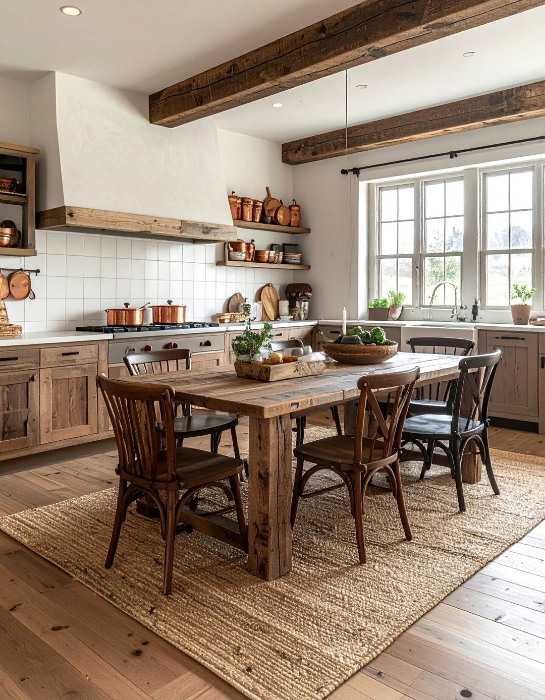 Rustic Farmhouse Dining Room - 30 antique dining room ideas