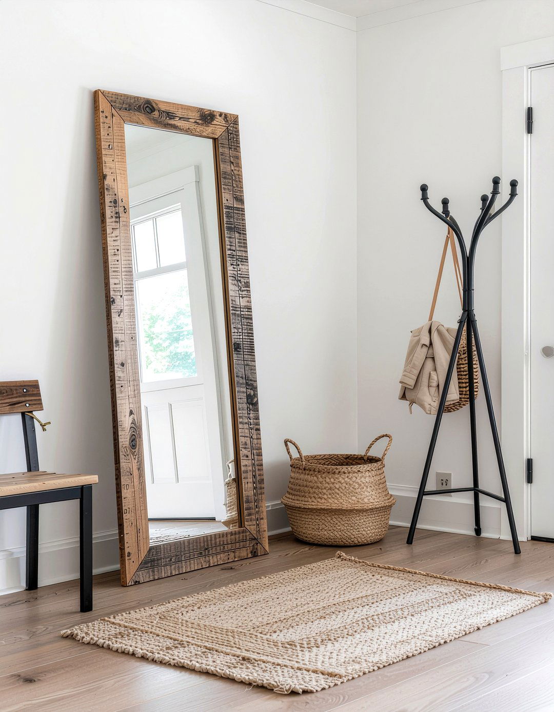 Rustic Farmhouse Floor Mirror - 30 floor mirror ideas