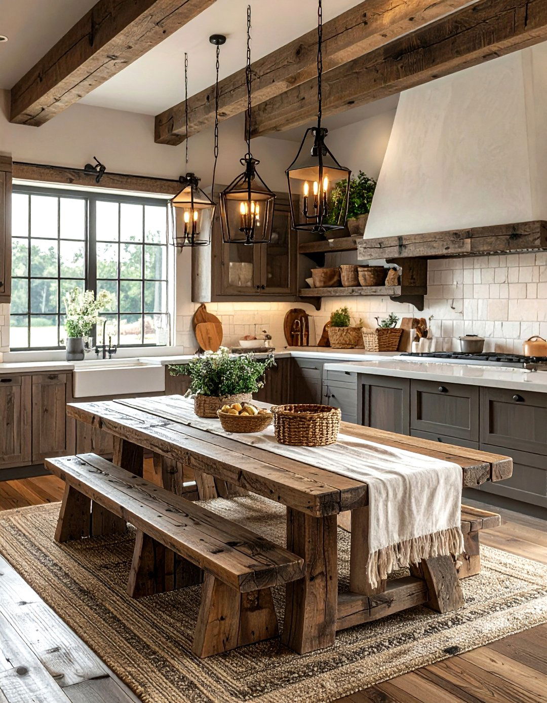 Rustic Farmhouse Kitchen Dining - 30 open plan dining ideas