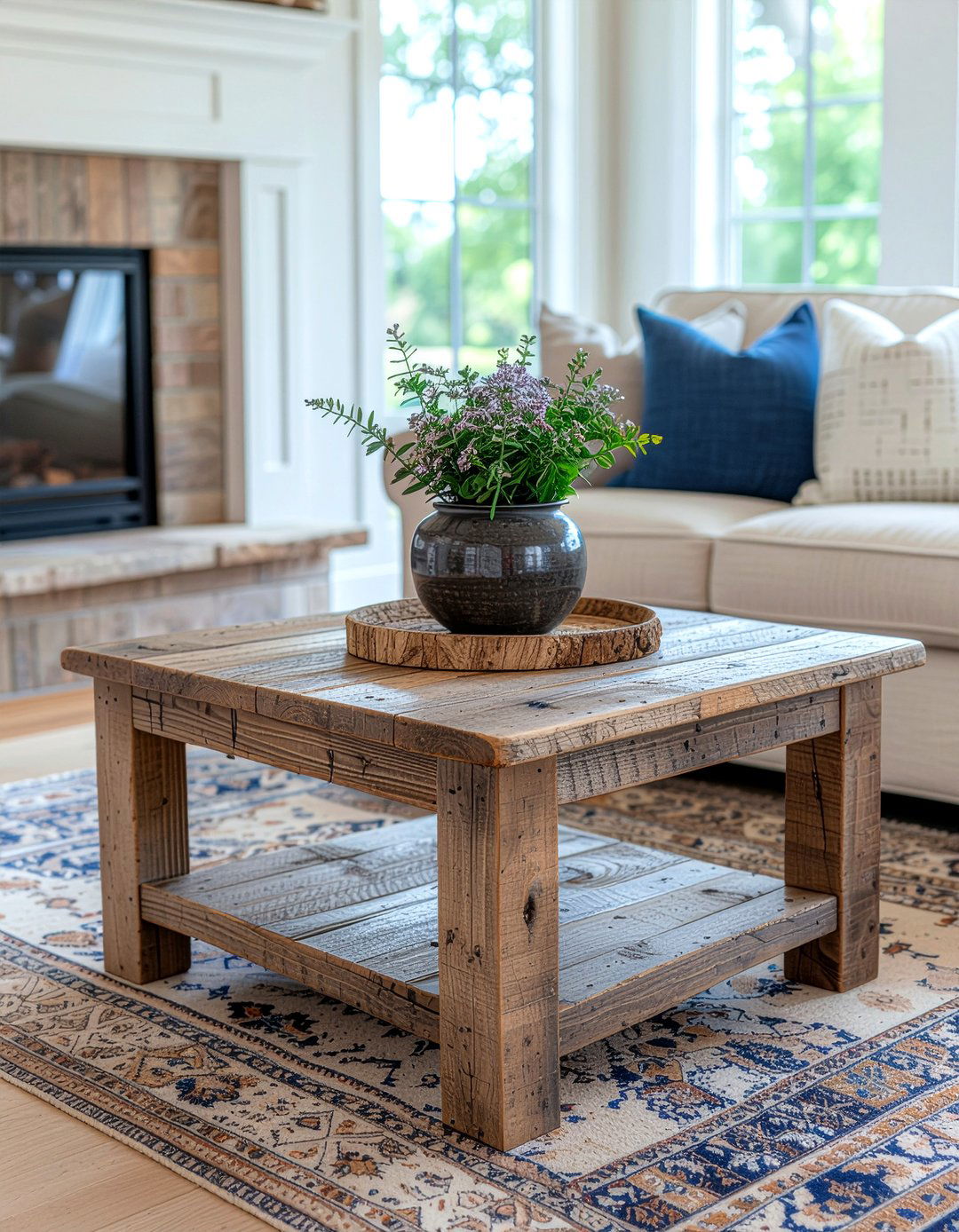 Rustic Farmhouse Nesting Coffee Table - 30 living room nesting coffee tables