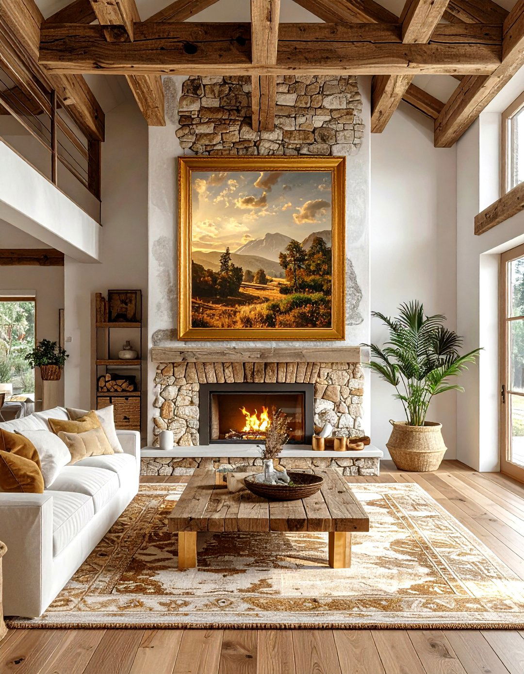 Rustic Gold Living Room - 30 gold living room ideas