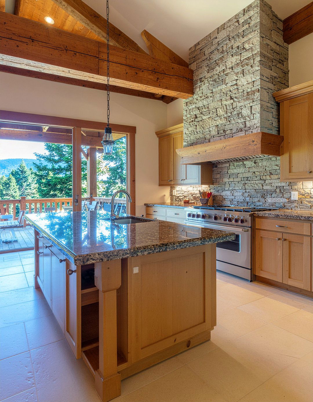 Rustic Granite Kitchen - 30 granite countertop kitchen ideas