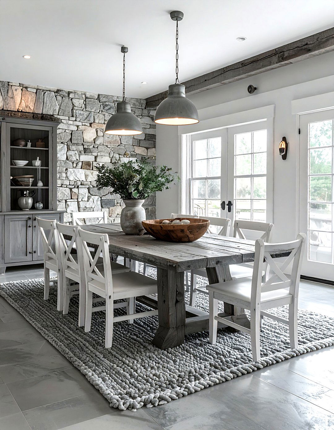 Rustic Gray And White Dining Room - 30 gray and white dining room ideas