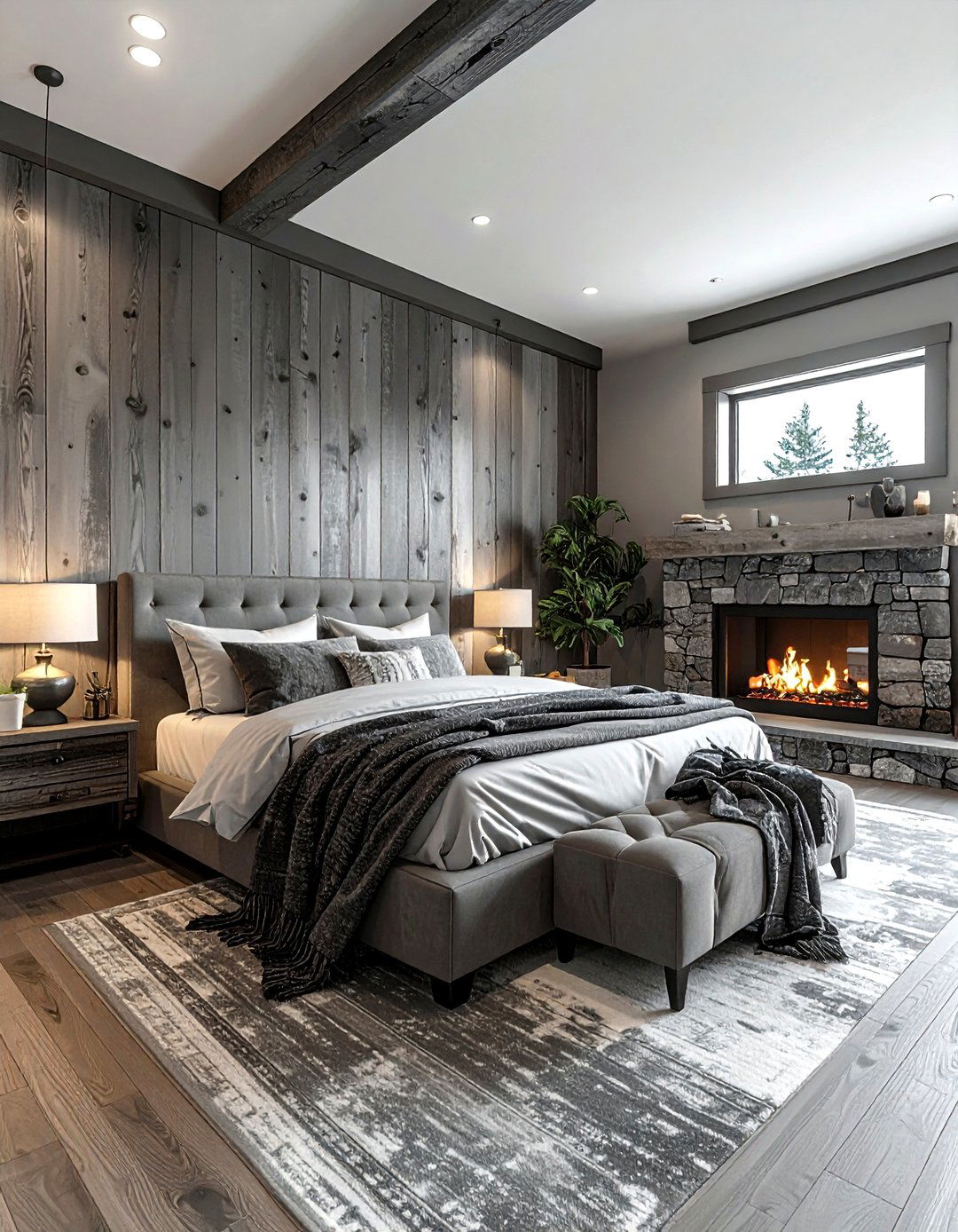 Rustic Gray Bedroom - 30 modern gray bedroom ideas