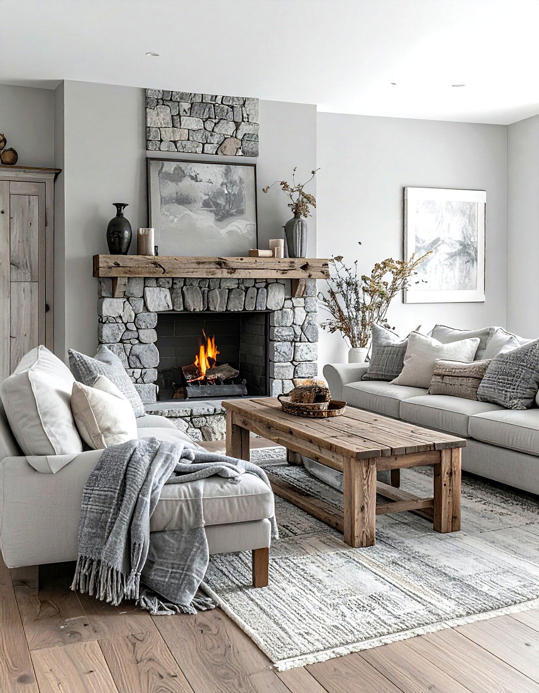 Rustic Gray Living Room - 30 gray living room ideas