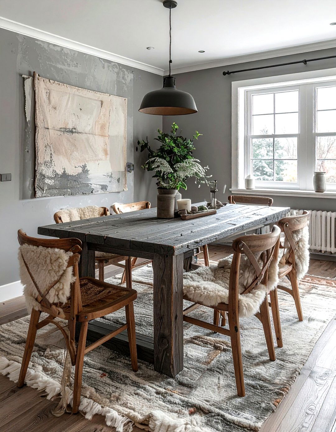 Rustic Grey Dining Room - 30 grey dining room design ideas
