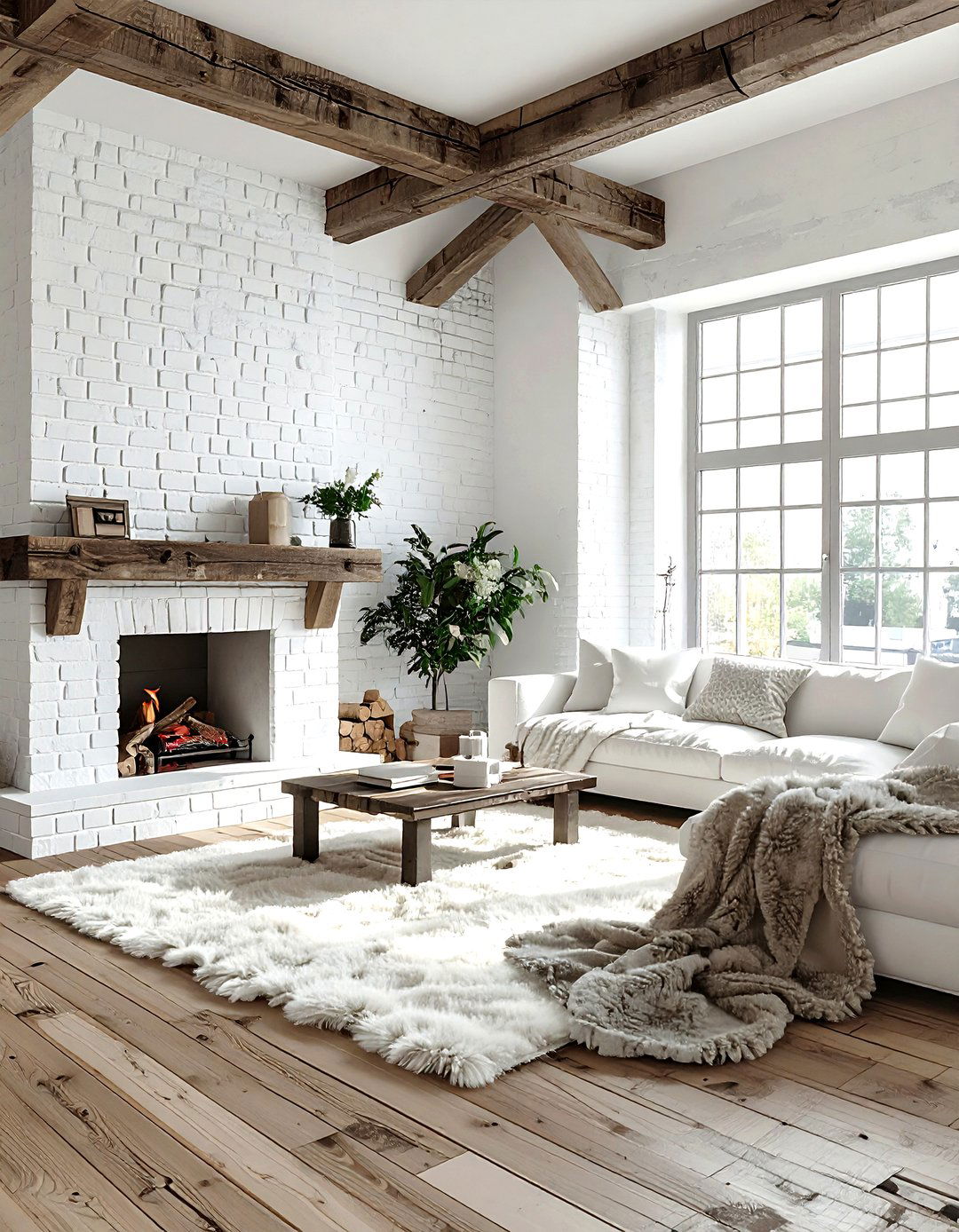 Rustic Industrial Living Room - 30 industrial white living room ideas