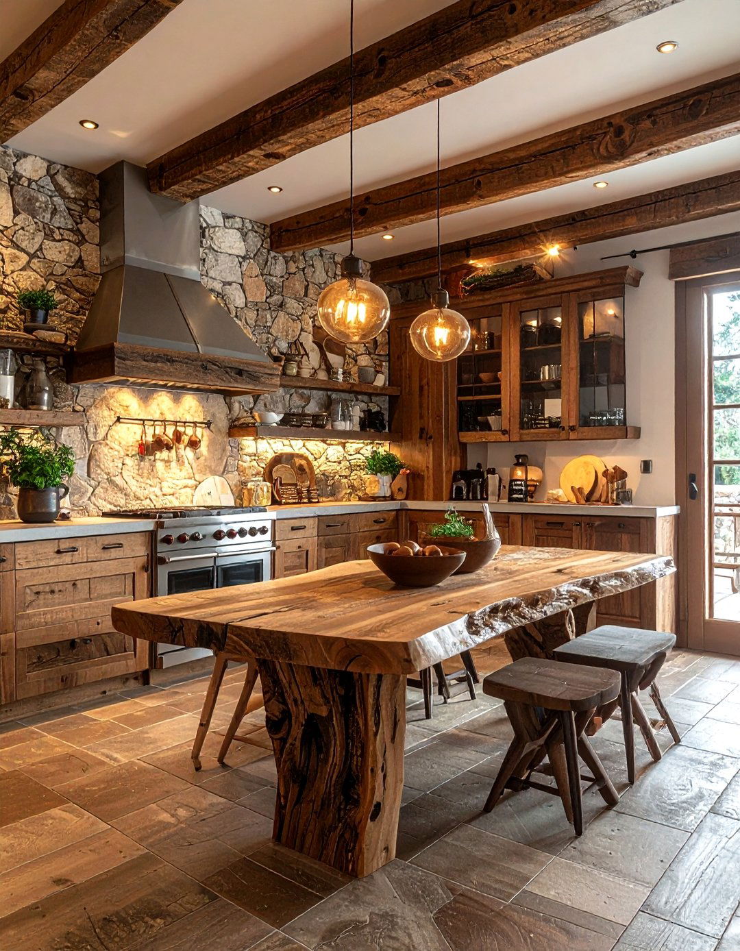 Rustic Kitchen Dining Area - 30 dining room kitchen combo ideas